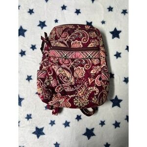 Vera Bradley Quilted Paisley Backpack / Purse – Pink Floral Small Pack